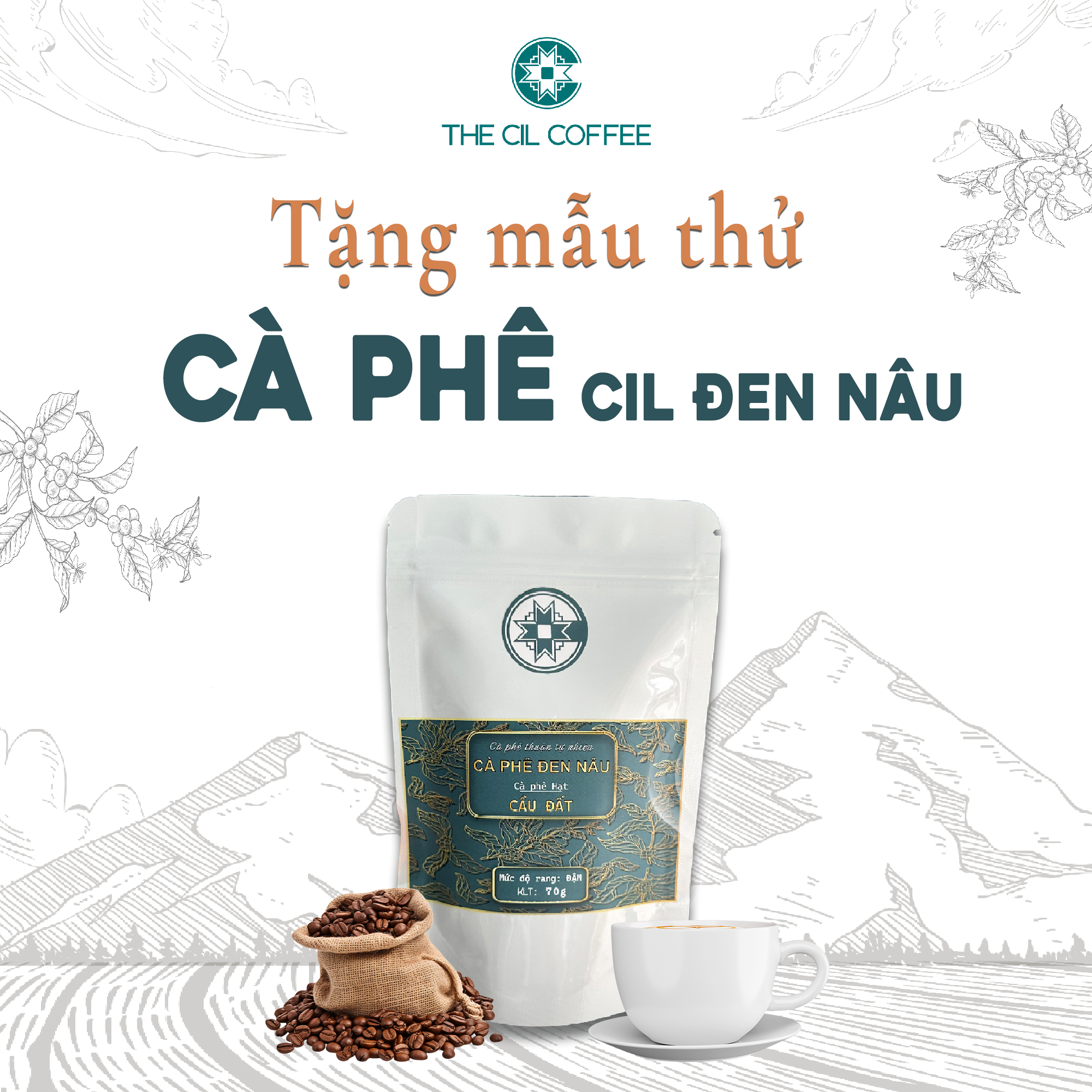  Mẫu cà phê Cil Đen Nâu - 100g 
