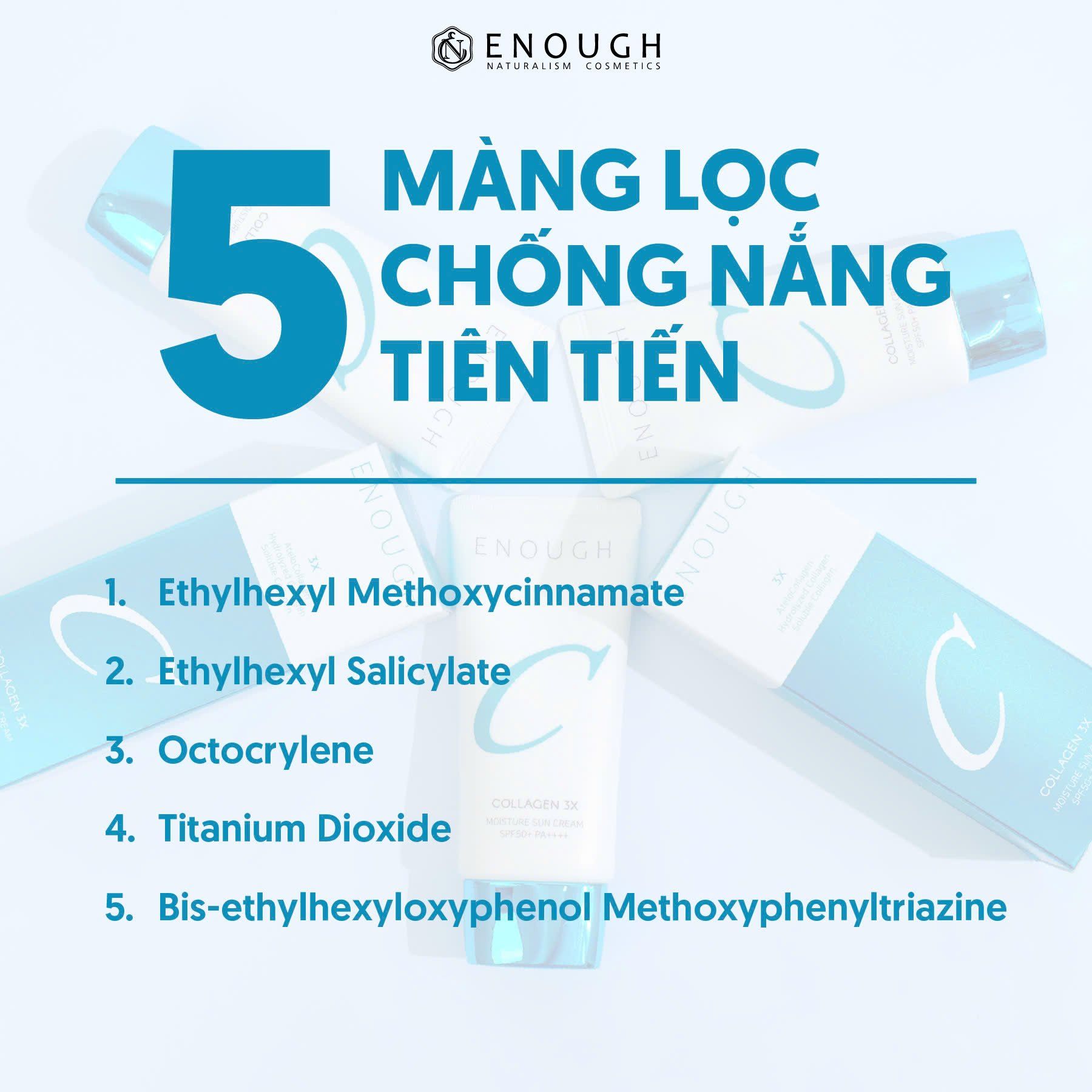 KEM CHỐNG NẮNG COLLAGEN 3X ENOUGH COLLAGEN 3X MOISTURE SUN CREAM 50ML