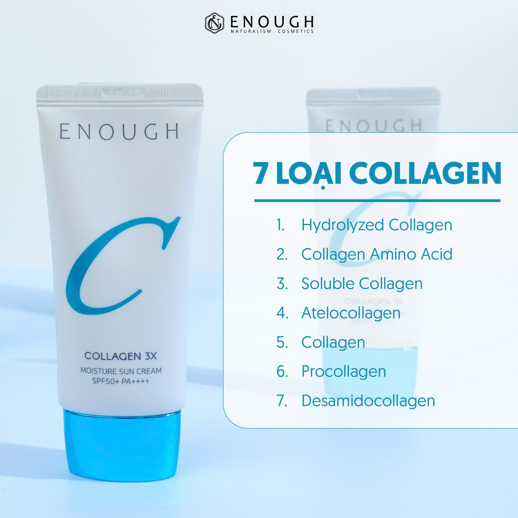 KEM CHỐNG NẮNG COLLAGEN 3X ENOUGH COLLAGEN 3X MOISTURE SUN CREAM 50ML