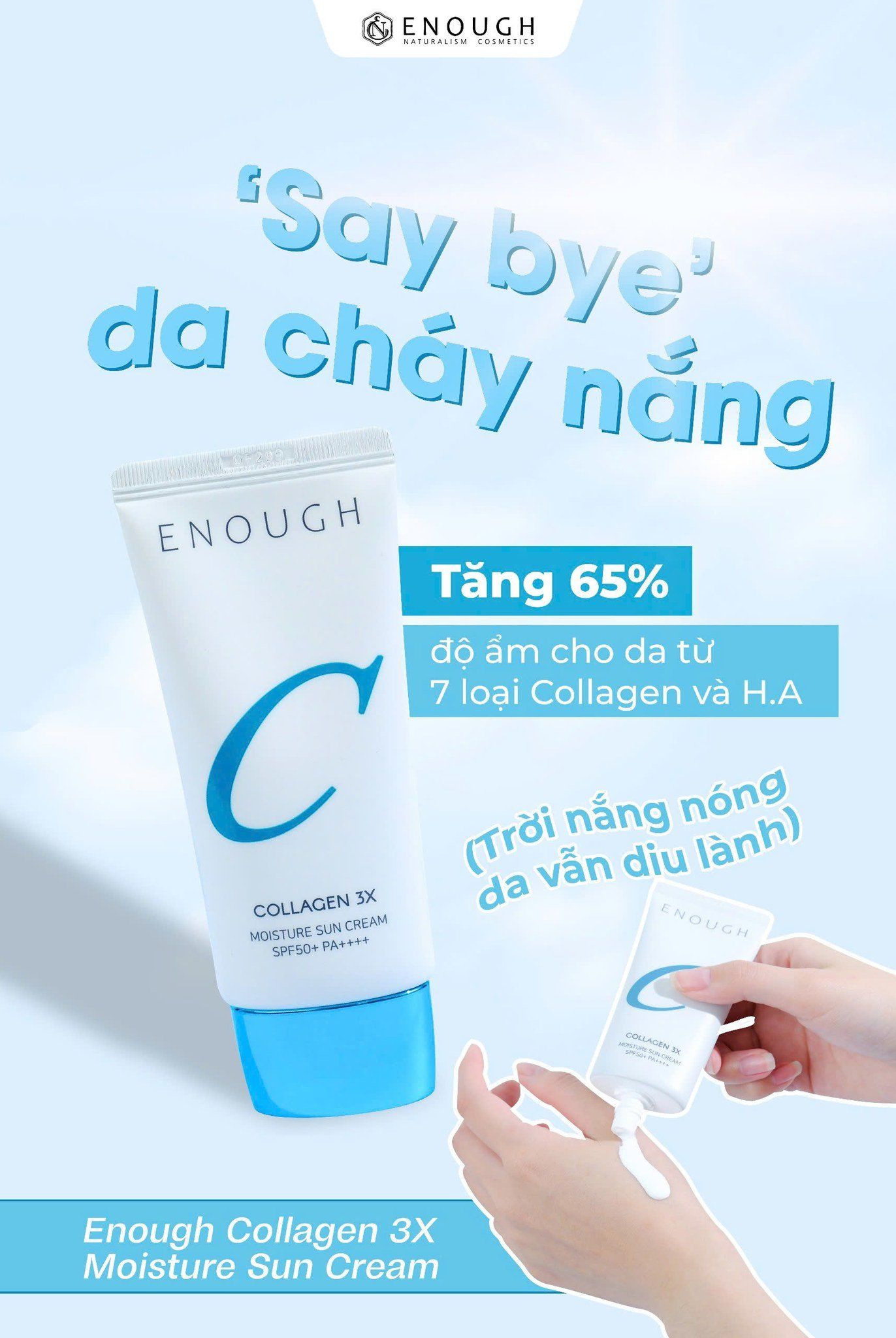 KEM CHỐNG NẮNG COLLAGEN 3X ENOUGH COLLAGEN 3X MOISTURE SUN CREAM 50ML