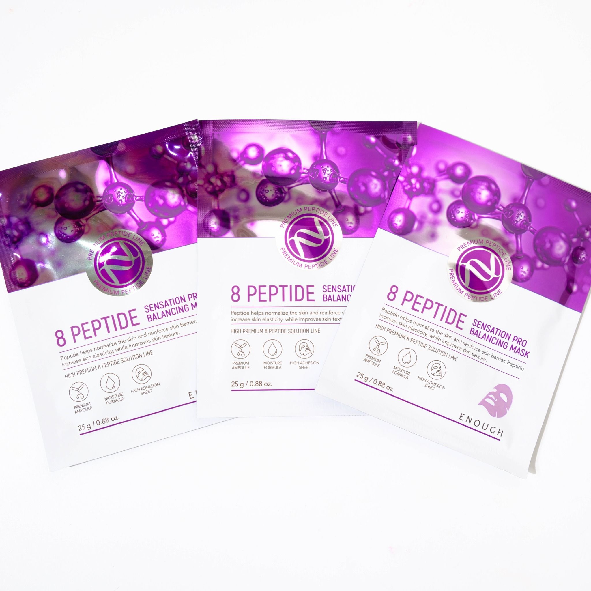 MẶT NẠ PEPTIDE CAO CẤP ENOUGH 8 PEPTIDE SENSATION PRO BALANCING MASK (HỘP 10 MIẾNG)