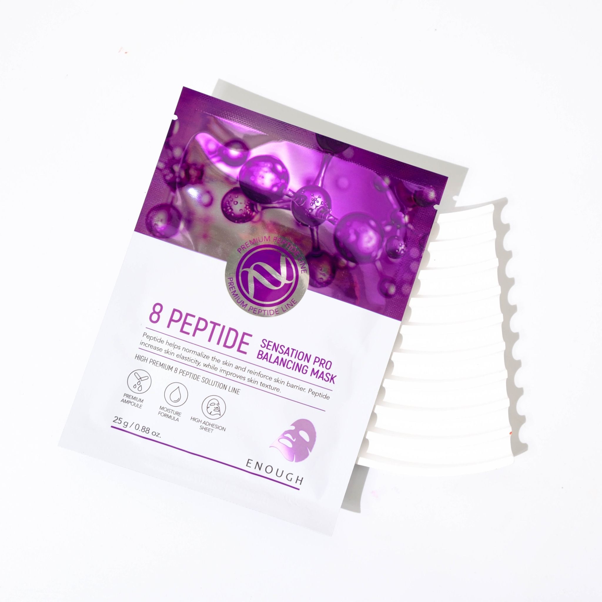 MẶT NẠ PEPTIDE CAO CẤP ENOUGH 8 PEPTIDE SENSATION PRO BALANCING MASK (HỘP 10 MIẾNG)