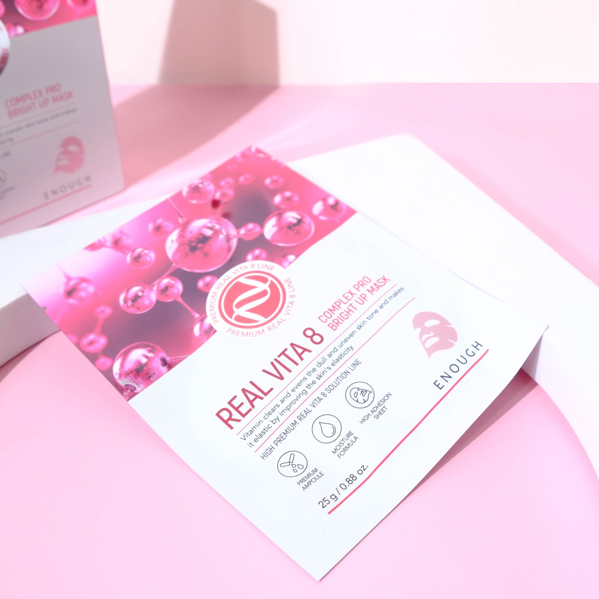 MẶT NẠ VITAMIN CAO CẤP ENOUGH REAL VITA 8 COMPLEX PRO BRIGHT UP MASK ( HỘP 10 MIẾNG)