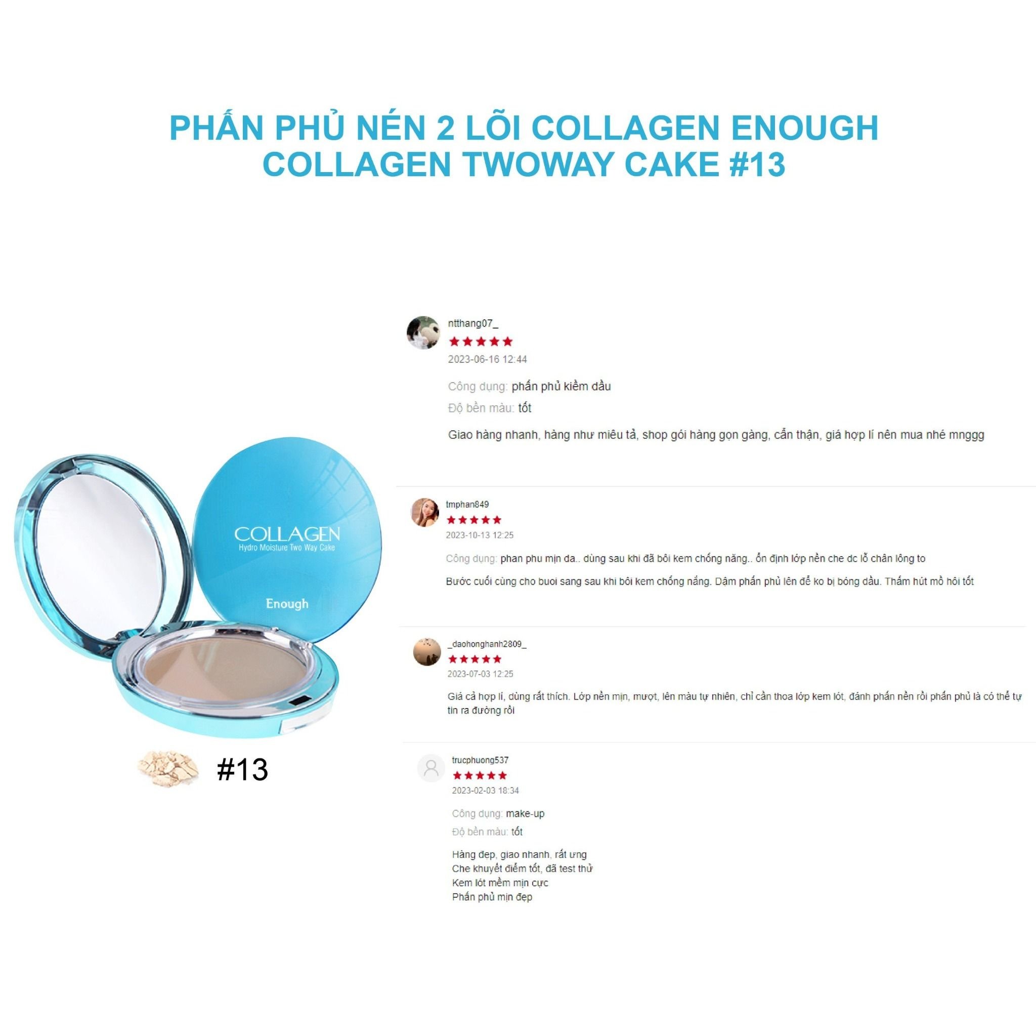 PHẤN PHỦ 2 LÕI COLLAGEN ENOUGH COLLAGEN TWOWAY CAKE