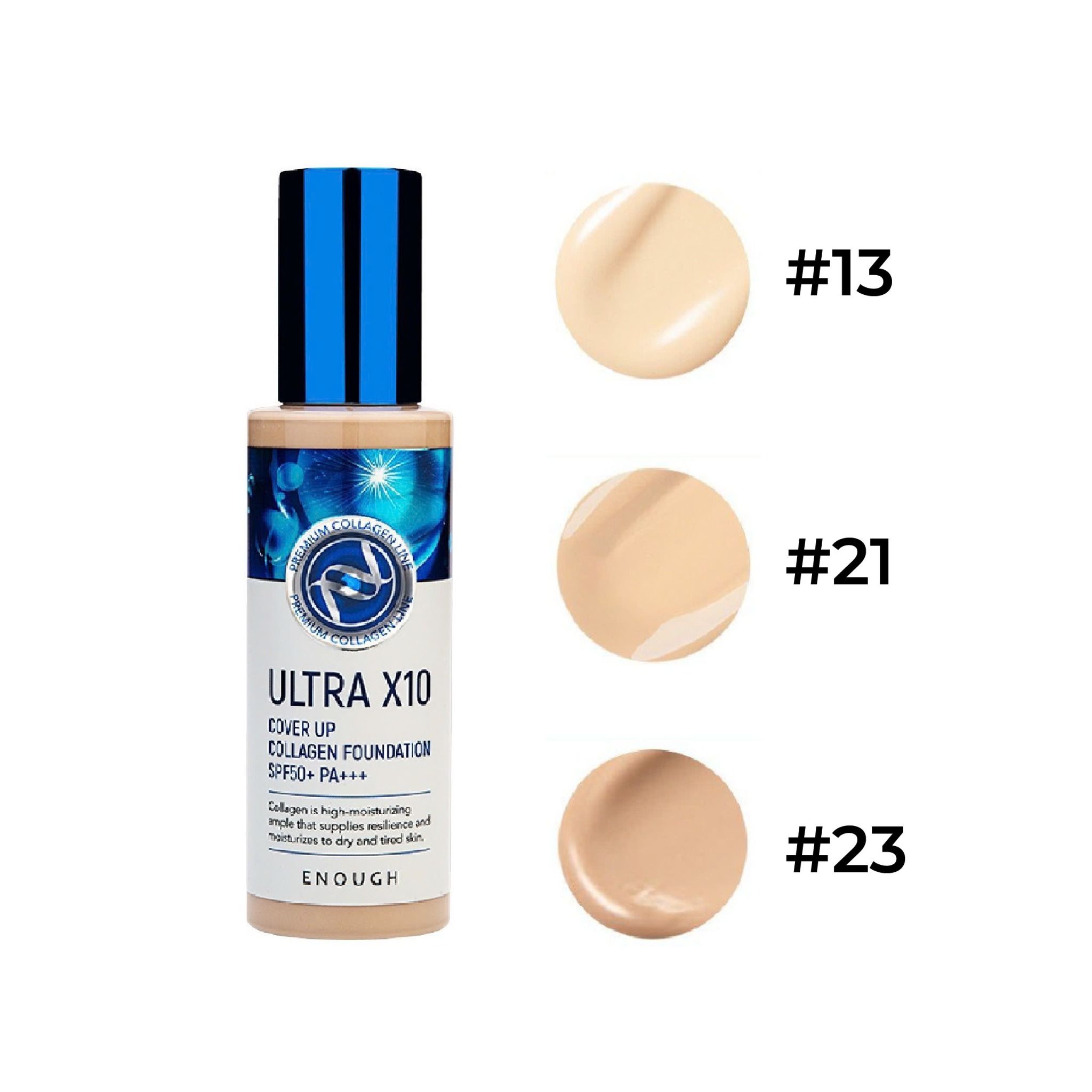 KEM NỀN COLLAGEN X10 CAO CẤP ENOUGH PREMIUM ULTRA X10 COVER UP COLLAGEN FOUNDATION 100ML