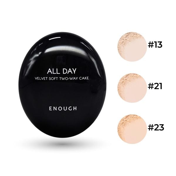 PHẤN PHỦ 2 LÕI ENOUGH ALL DAY VELVET SOFT TWOWAY CAKE 12G+12G