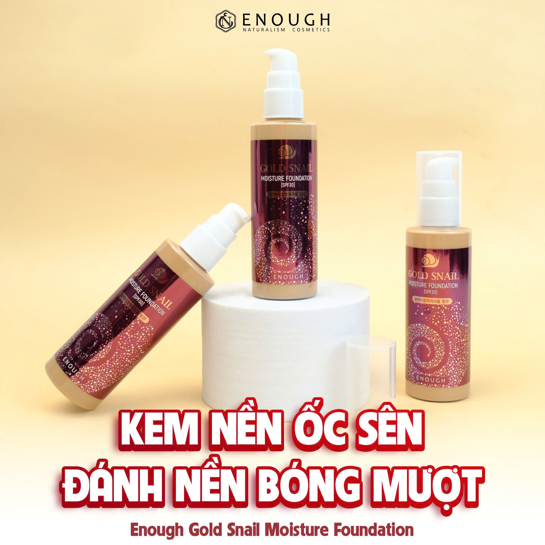 KEM NỀN ENOUGH GOLD SNAIL MOISTURE FOUNDATION