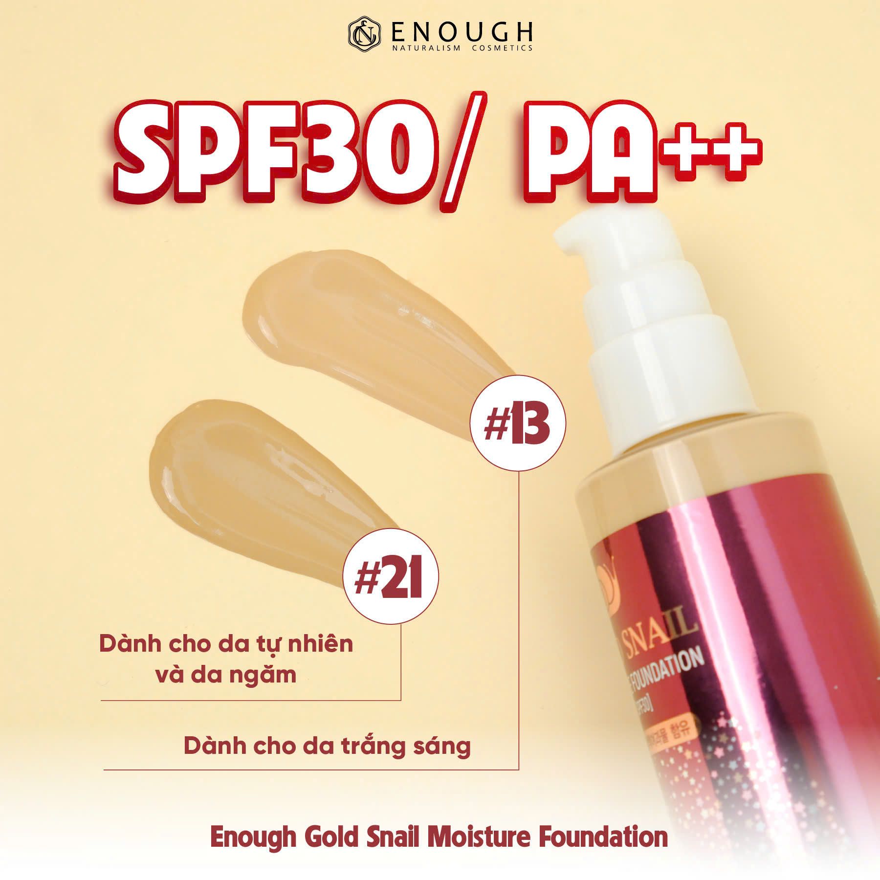KEM NỀN ENOUGH GOLD SNAIL MOISTURE FOUNDATION