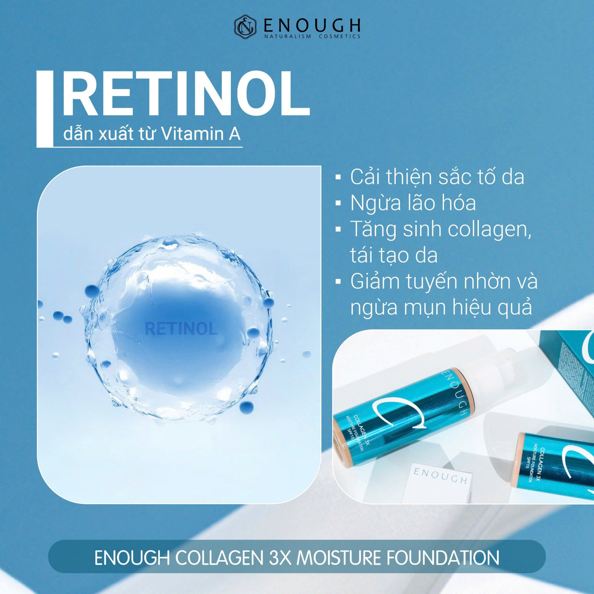 KEM NỀN 3X ENOUGH COLLAGEN 3X MOISTURE FOUNDATION 100ML