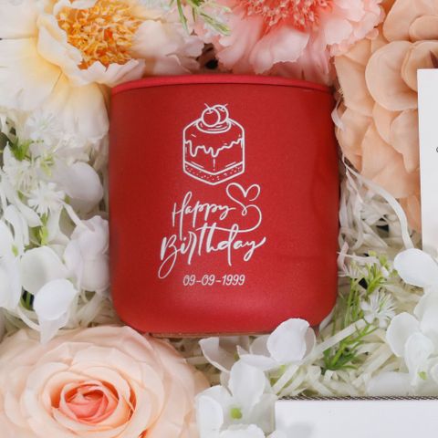 Set quà nến thơm gói khăn voan & tag gỗ 200g