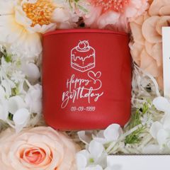 Set quà nến thơm gói khăn voan & tag gỗ 200g