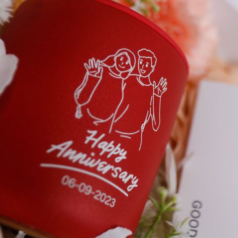 Set quà nến thơm & hoa lụa 200g