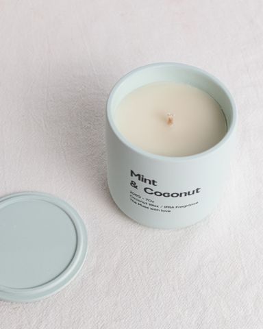 Nến thơm The Muse - Mint & Coconut - Hương Bạc Hà & Dừa