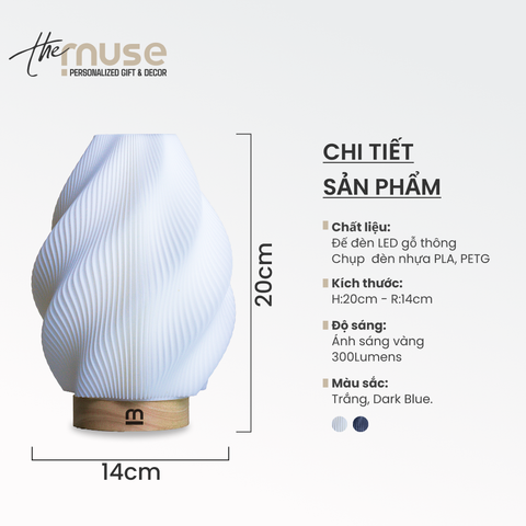 Wave Lamp - Đèn Decor nghệ thuật in 3D