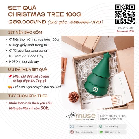Nến thơm Giáng Sinh Christmas tree 100g