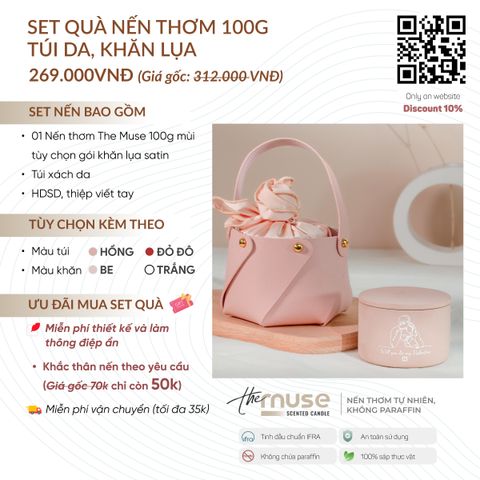 Túi da khăn lụa