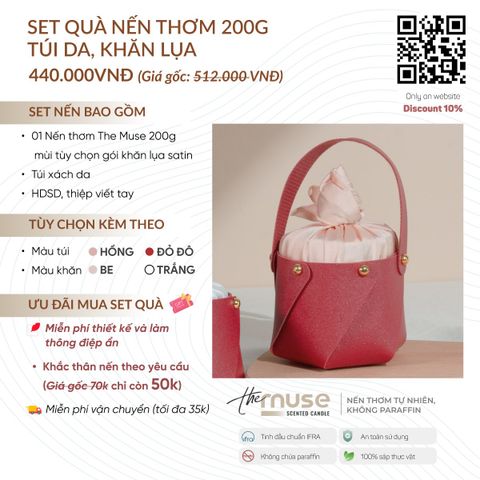 Túi da khăn lụa
