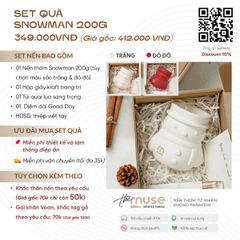 Nến thơm Giáng Sinh Snowman 200g