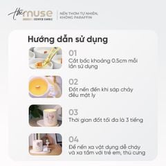 Set quà nến thơm gói khăn voan & tag gỗ 100g
