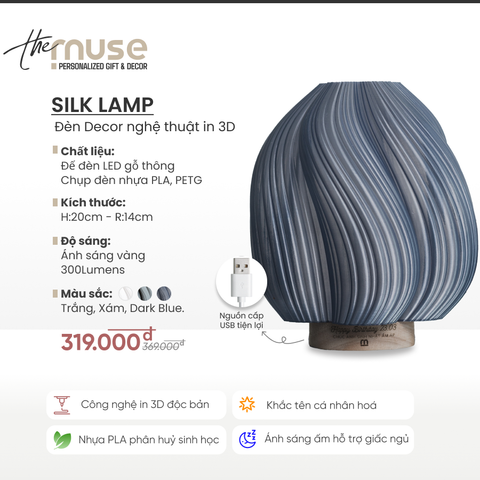 Silk Lamp - Đèn Decor nghệ thuật in 3D