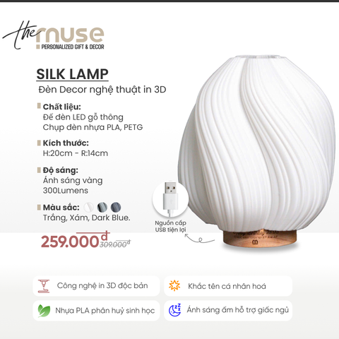 Silk Lamp - Đèn Decor nghệ thuật in 3D