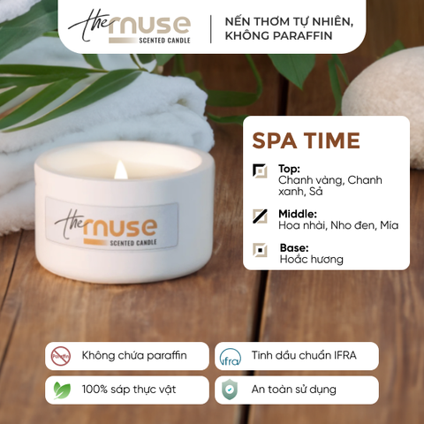 Nến thơm The Muse - Spa Time - Hương Thảo Mộc