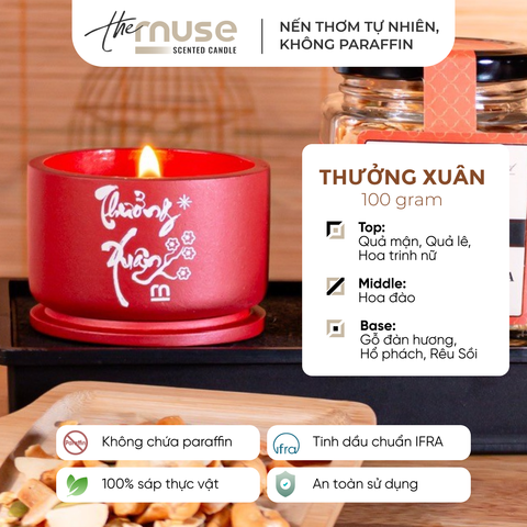 Nến thơm The Muse - Thưởng Xuân - Hương Hoa Đào