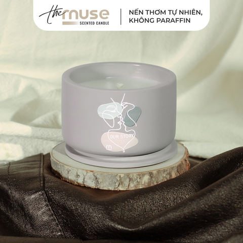 Nến thơm The Muse - Our Story - Hương Nước Hoa Nam