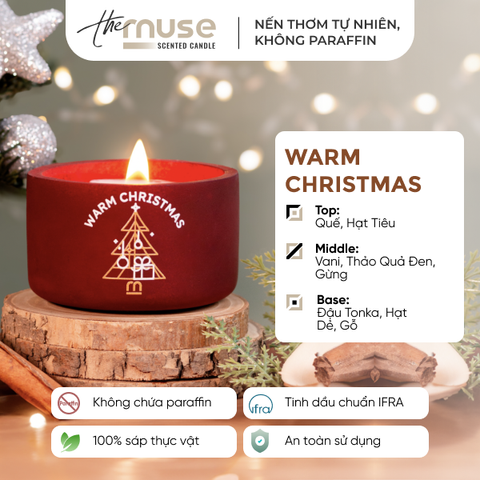 Nến thơm The Muse - Warm Christmas - Hương Bánh nướng