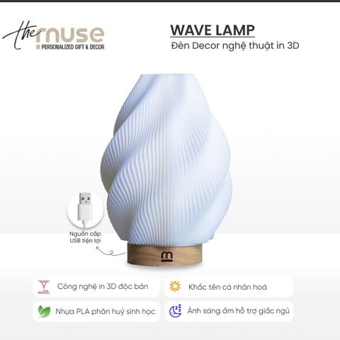 Wave Lamp - Đèn Decor nghệ thuật in 3D