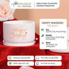 Set quà Nến thơm The Muse - Happy Wedding - Custom Tên Dâu Rể