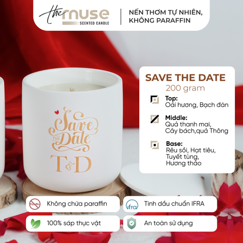 Set quà Nến thơm The Muse - Save The Day - Custom Tên Dâu Rể