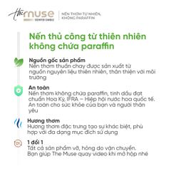 Set quà nến thơm gói khăn voan & tag gỗ 100g