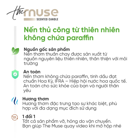 Nến thơm The Muse - My Sweetheart - Hương Nước Hoa Nữ