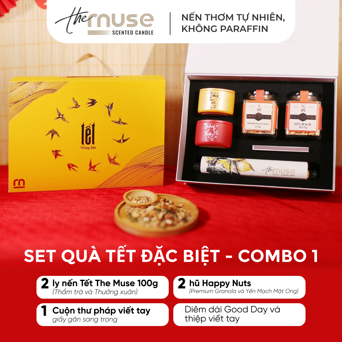 Set quà Tết - Nến thơm The Muse - Combo 1