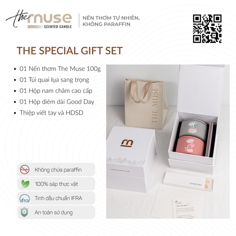 Nến thơm The Muse - Our Story - Hương Nước Hoa Nam