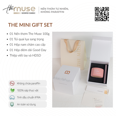 Nến thơm The Muse - Peach Blossom - Hương Hoa Cỏ và Gỗ