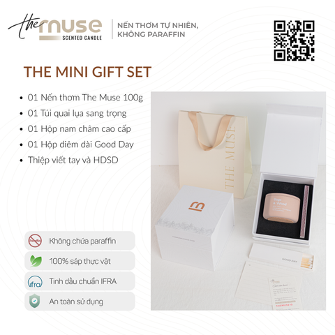 Nến thơm The Muse - Sage & Wood - Hương Xô Thơm & Gỗ Palo Santo