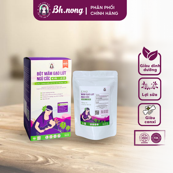 Combo Bột & Trà gạo lứt Mẹ bầu - Lợi sữa