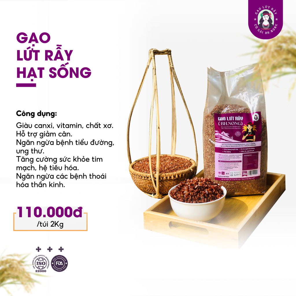 Gạo lứt rẫy (Hạt sống)
