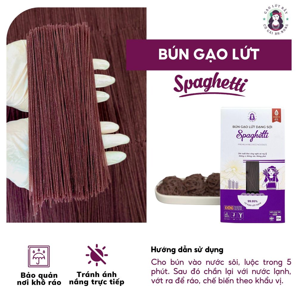 Bún gạo lứt dạng sợi Spaghetti