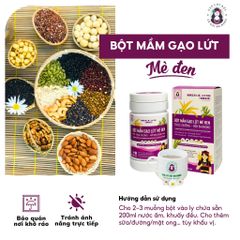 Bột mầm gạo lứt mè đen (thực dưỡng, không đường)