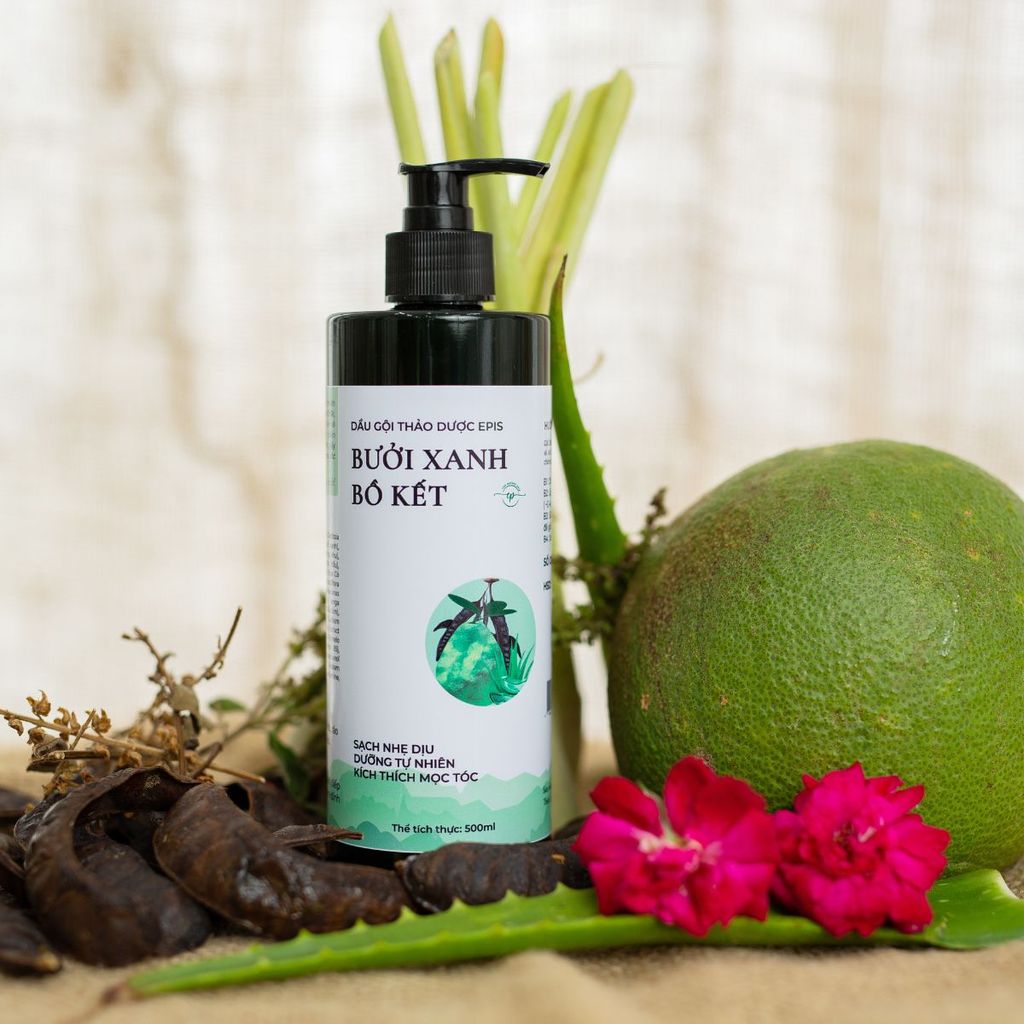Dầu gội bưởi xanh bồ kết