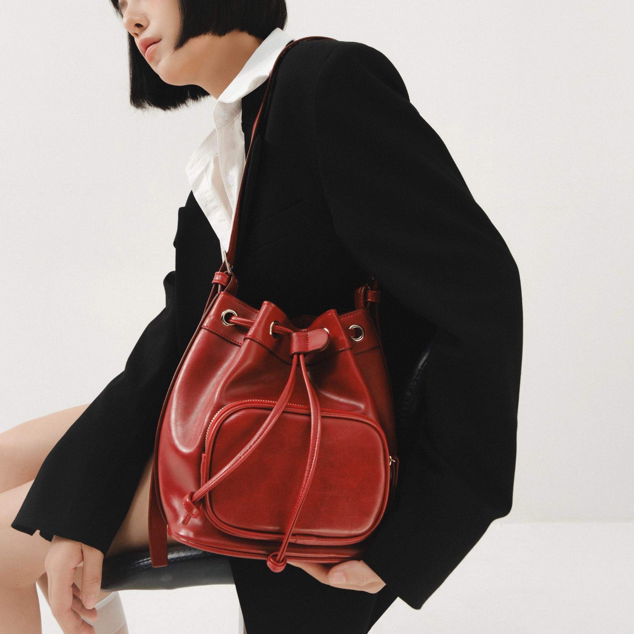 Tam s Bucket Bag Red THER GAB