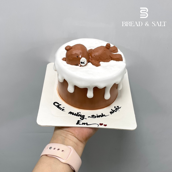 Bánh Kem Bento Gấu Nâu Nằm Ngủ