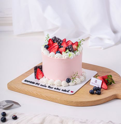 Bánh Kem Bento Hồng Dâu