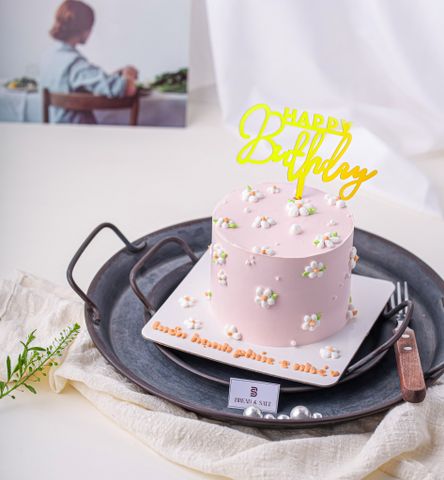 Bánh Kem Bento Hồng Happy Birthday