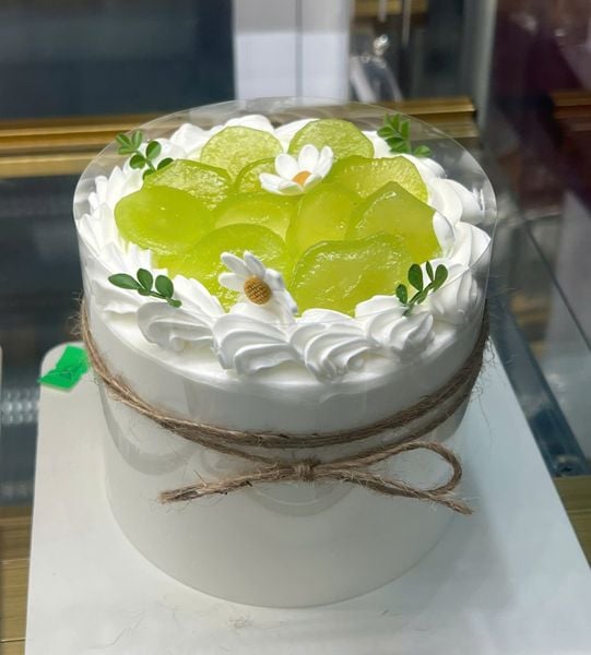 Bánh Kem Bento Decor Nho Xanh Nơ