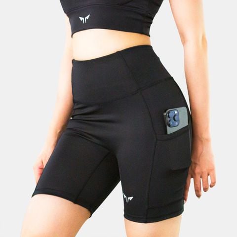Quần Bó Cơ Nữ Wolf Active Compress Run 78, Quần chạy bộ Biker Cao Cấp, Cạp Cao Tôn Dáng Vải Mềm Mịn, Nhanh Khô