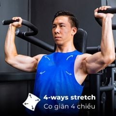 Áo Tanktop Tập Gym Wolf Active Powerflex 186, Chất Vải Cotton mềm mịn, Thấm Hút Mồ Hôi Tốt